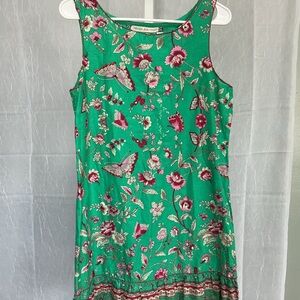 Chelsea & Violet Floral Green Sleeveless Dress, flows, relaxed, boho